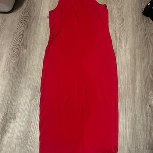 Forever 21 Vibrant Red Midi Dress